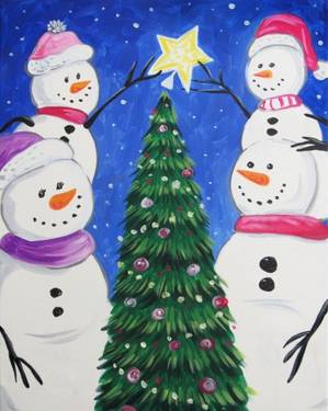 Snowfamily Decorating - Paint and sip event at Pacini St-Jean in Saint-Jean-Sur-Richelieu, QC - PaintNite.com