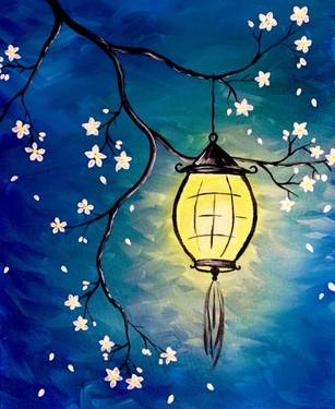 A Lantern Blossom paint nite project by Yaymaker