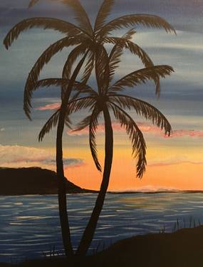 Twilight Palm - Paint Nite event in PASADENA, CA