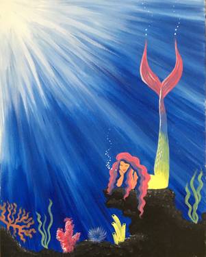 Mermaid Daydream - Paint Nite event in Chico, CA