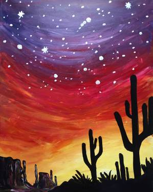 A Luminous Wild Desert paint nite project by Yaymaker