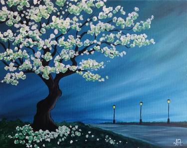 White Blossom Path - Paint and sip event at We Olive Pasadena in PASADENA, CA - PaintNite.com