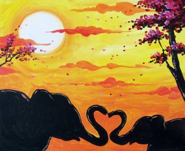 A Nothing Like a Mothers Love paint nite project by Yaymaker