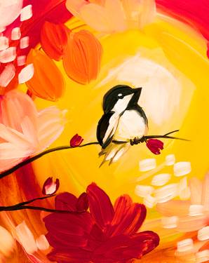 A Summer Chickadee paint nite project by Yaymaker