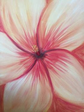 A Hawaiian Hibiscus II paint nite project by Yaymaker