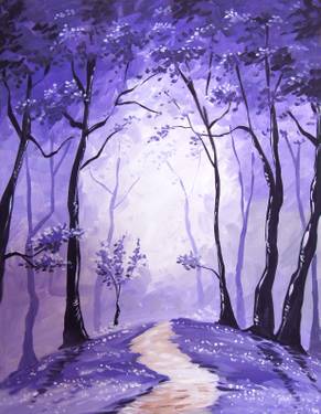 A Purple Rainforest paint nite project by Yaymaker