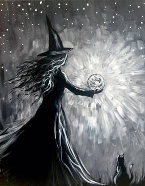 Witch's Moonspell - Paint and sip event at Great River Brewery in Davenport, IA - PaintNite.com