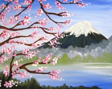 A Japanese Spring paint nite project by Yaymaker