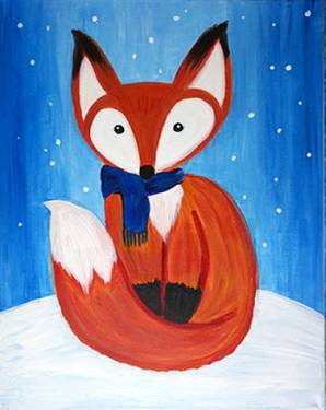 A Cozy Little Fox paint nite project by Yaymaker