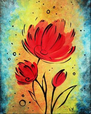 A RAD Flowers paint nite project by Yaymaker