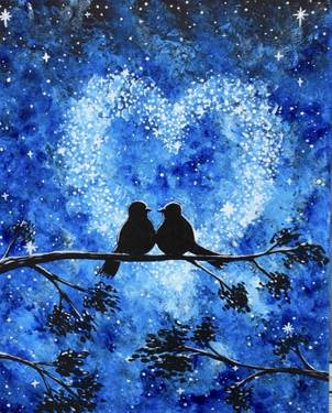 A Love in the Stars II paint nite project by Yaymaker