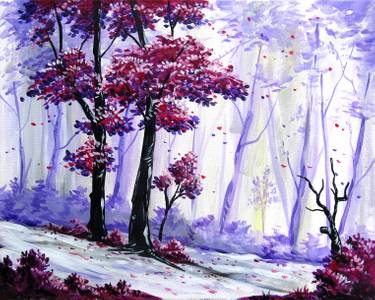 A Purple Forest Path paint nite project by Yaymaker