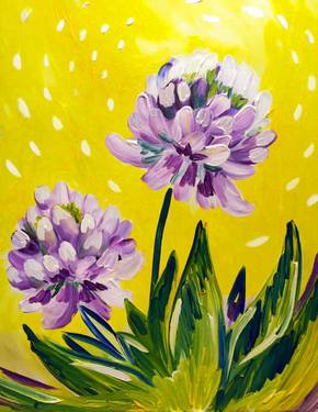 A Clover Blossoms paint nite project by Yaymaker