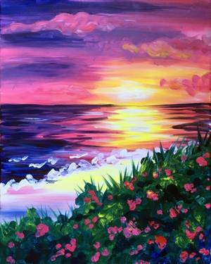 A Blooming Sunset paint nite project by Yaymaker