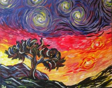 Impressionist Tree And Sky At Famous Greek Kitchen Greenwich Ct