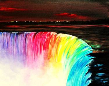 A Niagara at Night paint nite project by Yaymaker