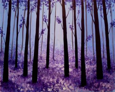 A Lavender Forest paint nite project by Yaymaker