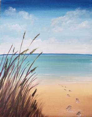 A Steps to the Beach paint nite project by Yaymaker