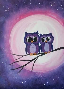 A Owl Of You Always paint nite project by Yaymaker