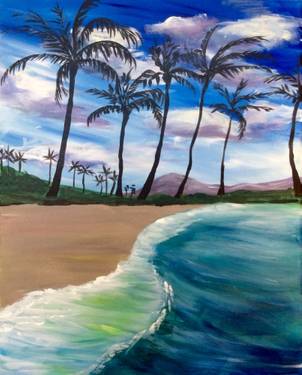 Island Dreams II - Paint Nite event in Encino, CA
