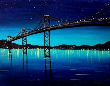 A Midnight Bridge paint nite project by Yaymaker