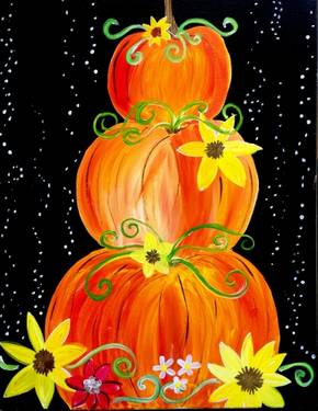 Whimsical Pumpkins - Paint Nite event in Rocklin, CA