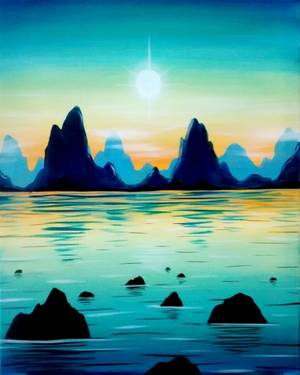 A Rock Island Sea paint nite project by Yaymaker