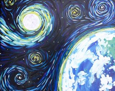 A Lets Gogh to Space paint nite project by Yaymaker