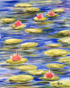 A Monets Lilies paint nite project by Yaymaker