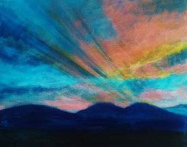 A Blue Hills Sunrise paint nite project by Yaymaker