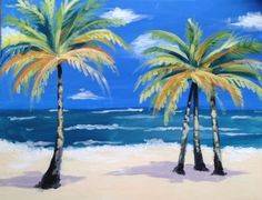 Sandy Beach Palms - Paint and sip event at Ruby Tuesday in Norfolk, VA - PaintNite.com