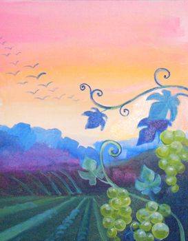 A Grape Vines paint nite project by Yaymaker