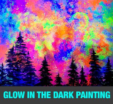 Fantasy Forest Glow in the Dark Blacklight - Paint Nite event in Pointe-Claire, QC