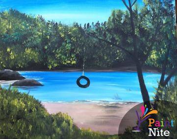 A Swimming Hole paint nite project by Yaymaker