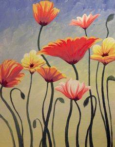 A Wild Flowers paint nite project by Yaymaker