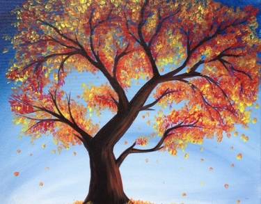 Fall Fantasy - Paint and sip event at Crow and the Pitcher in Murray , UT - PaintNite.com