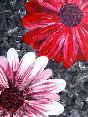 A BYoutiful Blooms paint nite project by Yaymaker