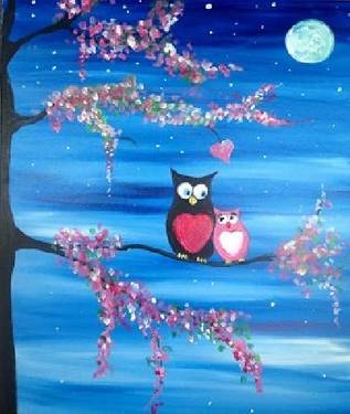 A Owl Always Love You paint nite project by Yaymaker