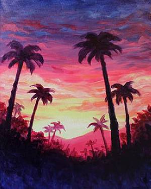 Palm Paradise - Paint Nite event in PASADENA, CA