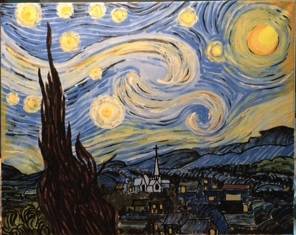 A Holy Starry Night paint nite project by Yaymaker