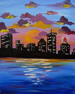 Summer Sunset Boston - Paint and sip event at AC Hotel Boston Downtown in Boston, MA - PaintNite.com