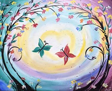 Magical Spring Painting with Avni Chheda 04 12 2024 Paint Nite