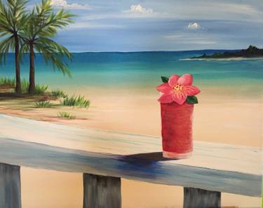 A Beach Passion paint nite project by Yaymaker