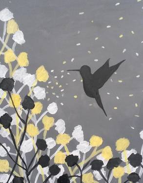 A Mellow Hummingbird paint nite project by Yaymaker