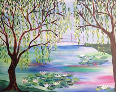 A Lilly Pond paint nite project by Yaymaker