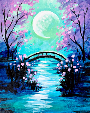 Lavender Moon Bridge  - Paint Nite event in Costa Mesa, CA