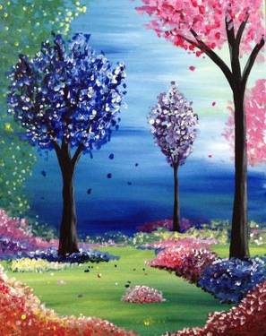 A Candyland Forest paint nite project by Yaymaker