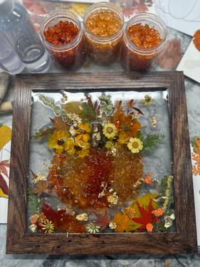 Fallscapes Folliage and Resin Framed Art Workshop - Paint Nite event in Bayport, NY