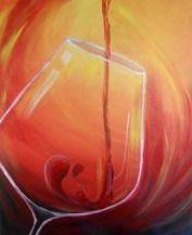 A Red Wine paint nite project by Yaymaker