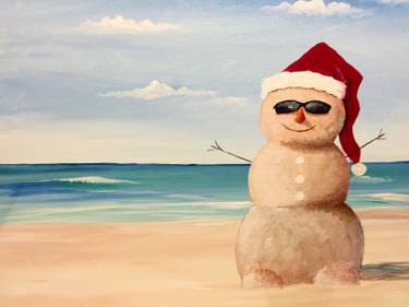 Frosty in Paradise - Paint and sip event at The Twin Otter Pub in Edmonton, AB - PaintNite.com